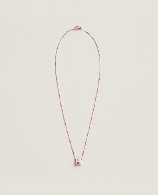 hermès mini pop h pendant rose gold_5