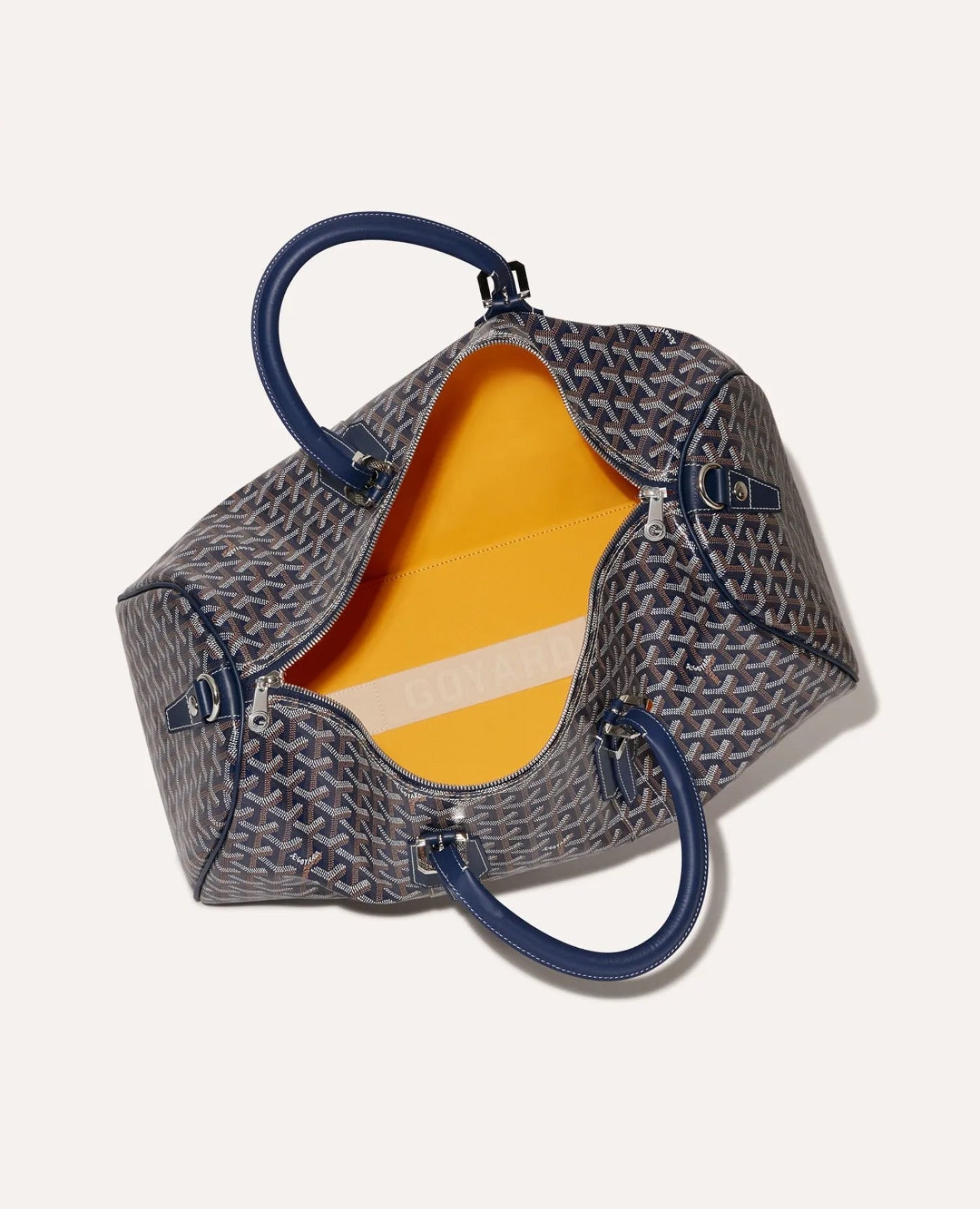 goyard boston 45 bag navy blue_1