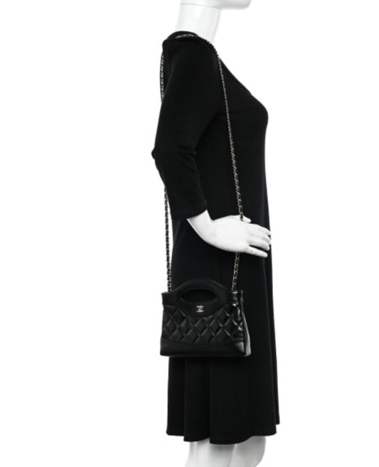 coco shiny crumpled calfskin quilted nano 31 shopping bag black_1