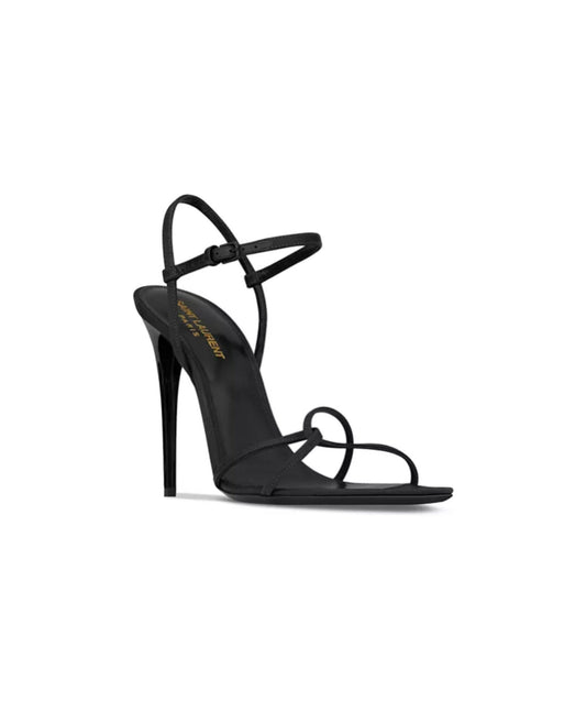 saint laurent clara sandals in crepe satin_1
