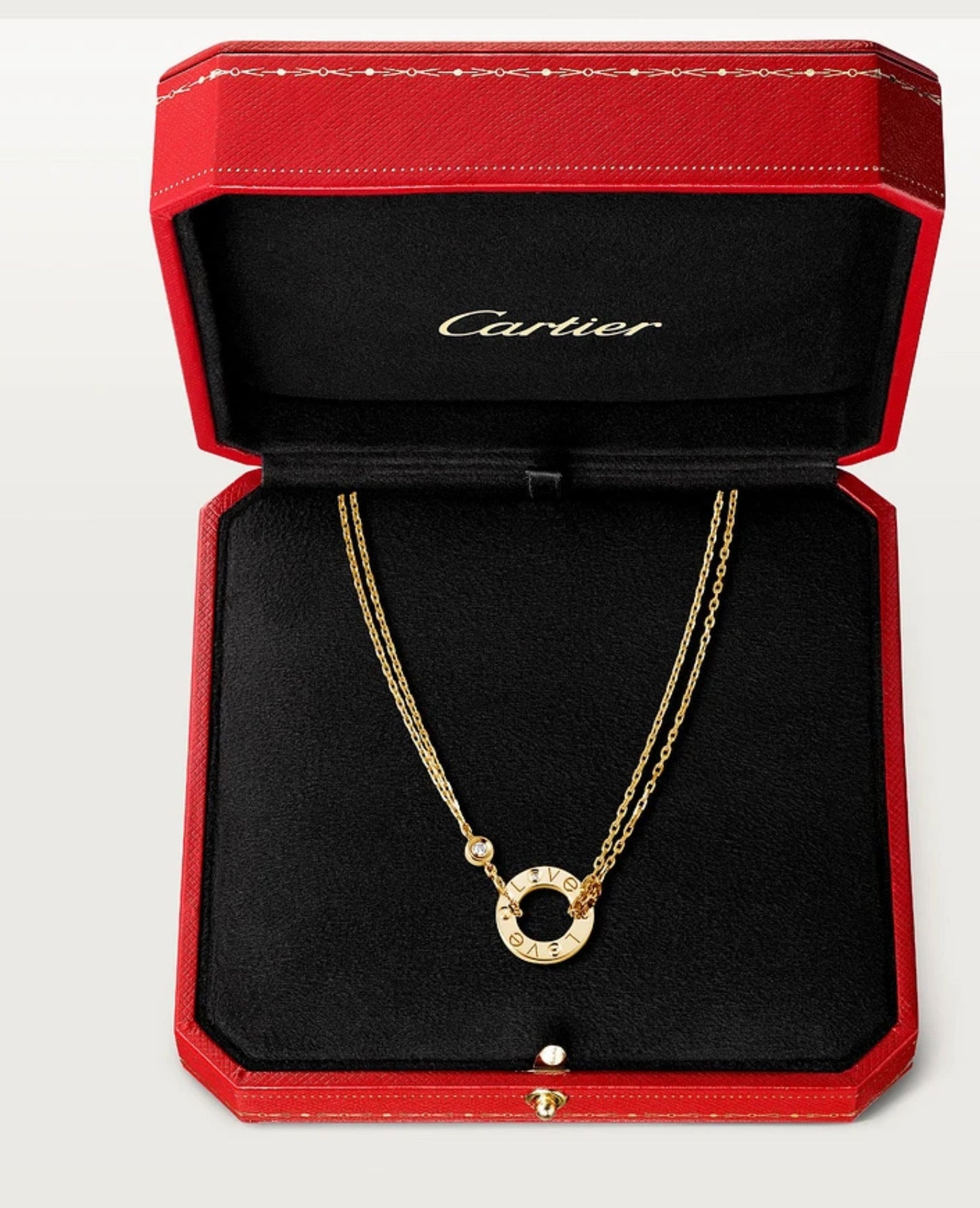 cartier love necklace, 2 diamonds gold_1