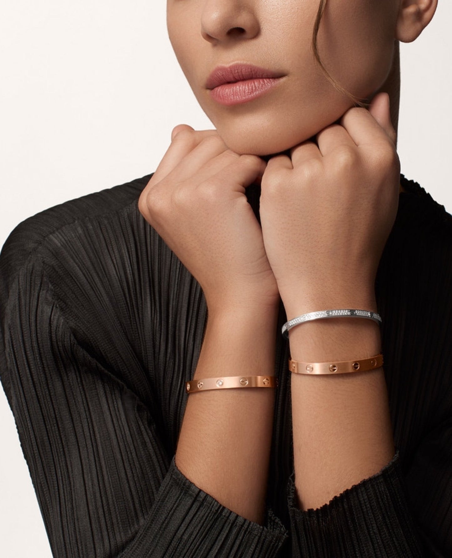 cartier love bracelet, classic model, brushed_2