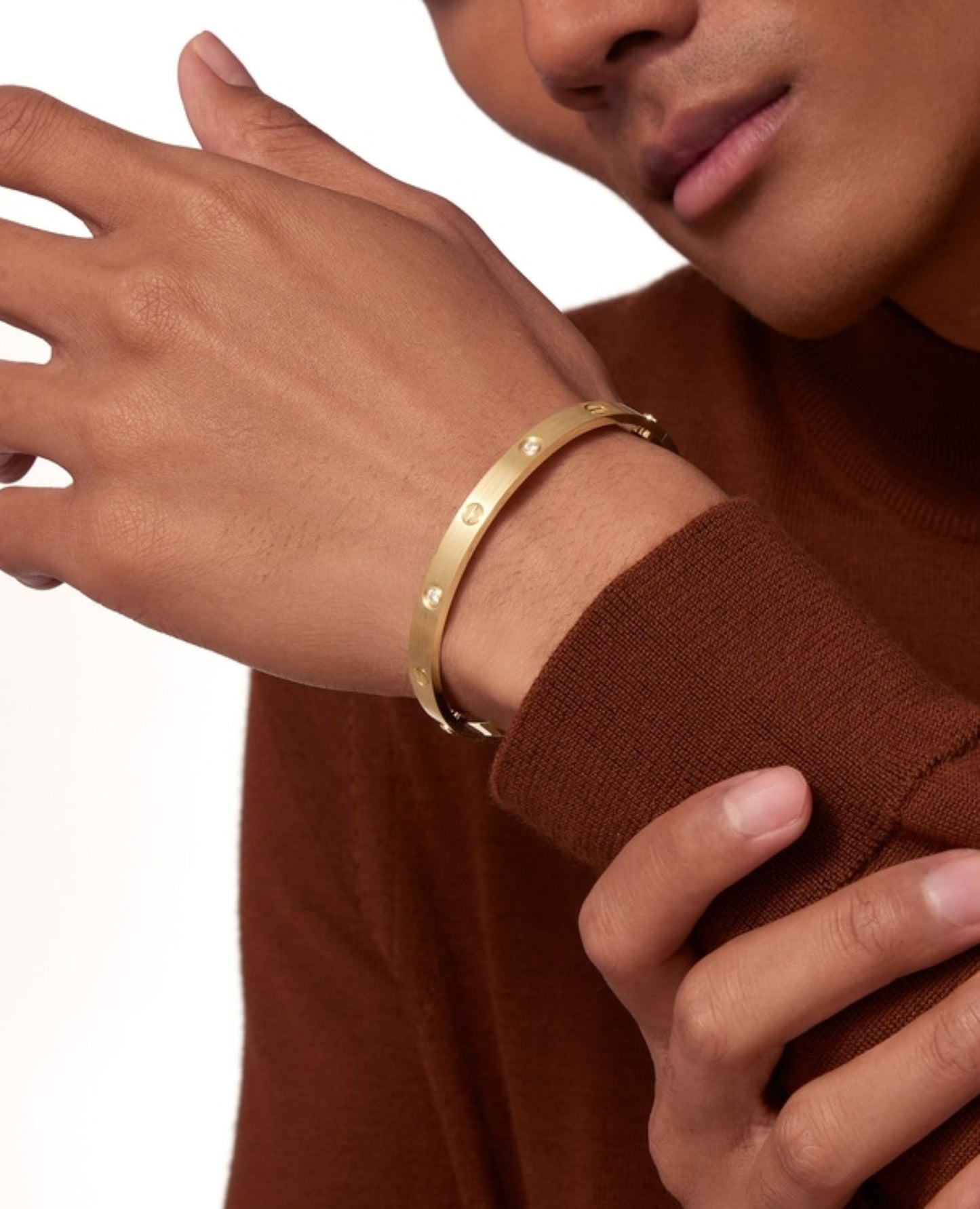 cartier love bracelet, classic model, brushed, 4 diamonds_1