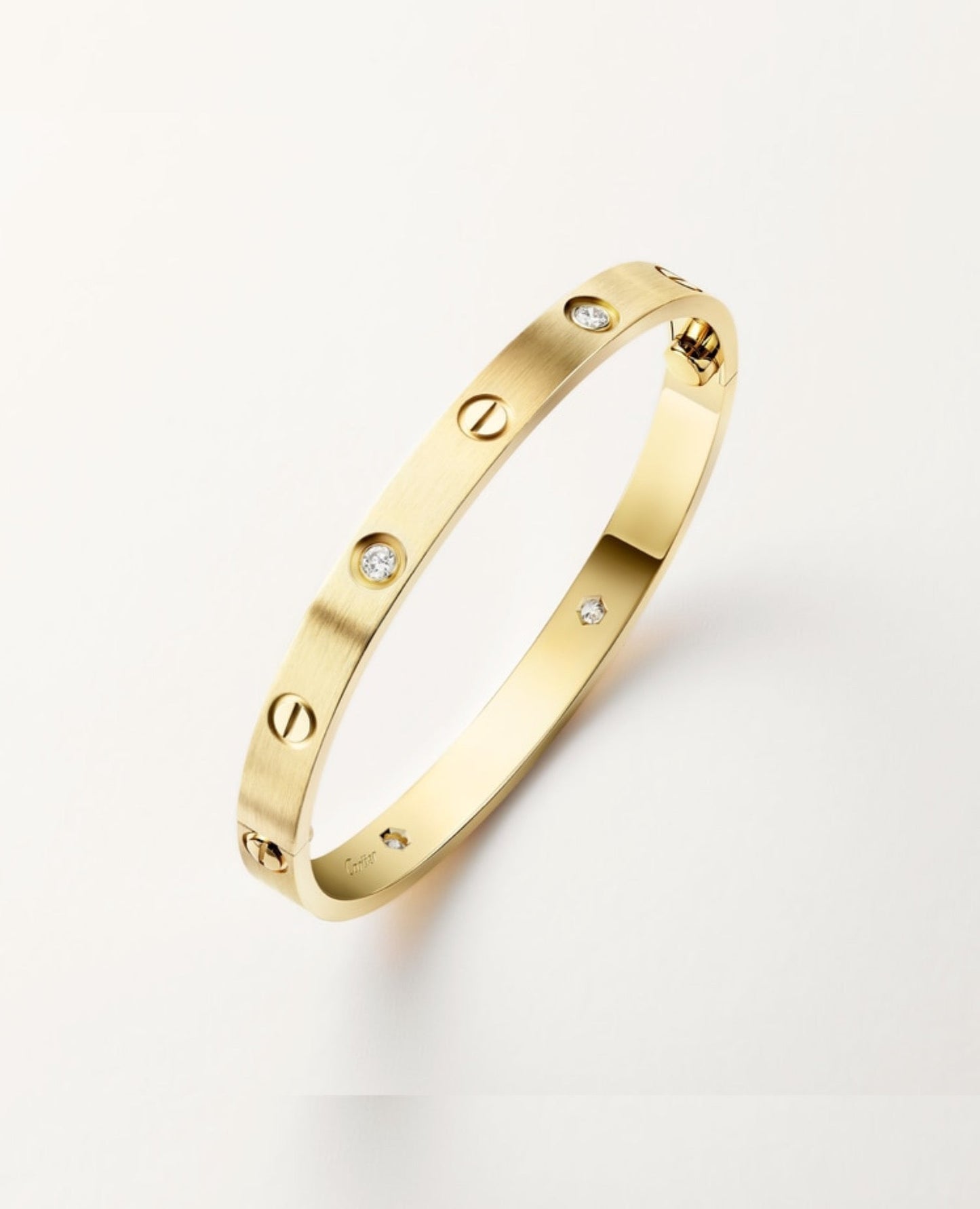 cartier love bracelet, classic model, brushed, 4 diamonds_1