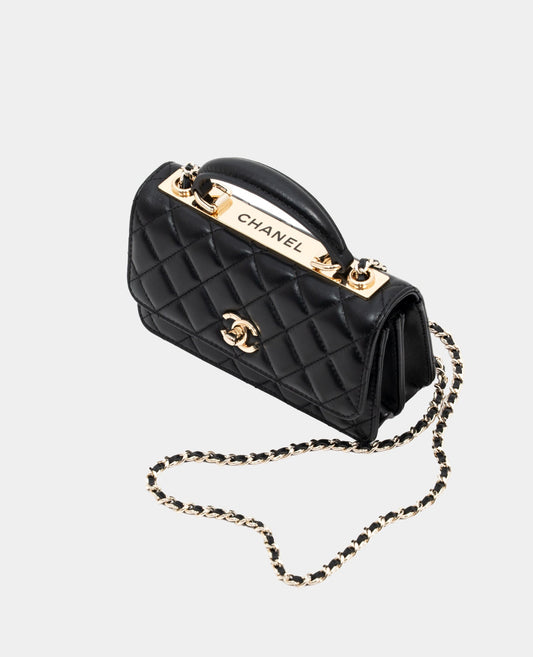 coco cc dual handle clutch with chain black_2