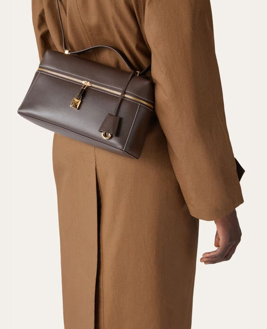 loro piana extra bag l27 dark chocolate licorice_2