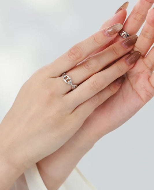 hermès chaine d'ancre enchainee ring, small model_2