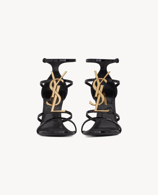 saint laurent cassandra sandals in patent leather_1