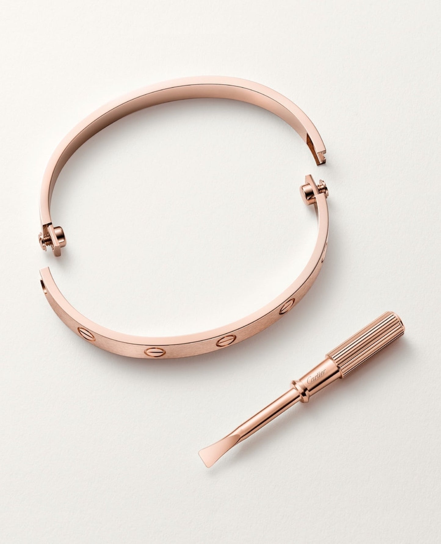 cartier love bracelet, classic model, brushed_2