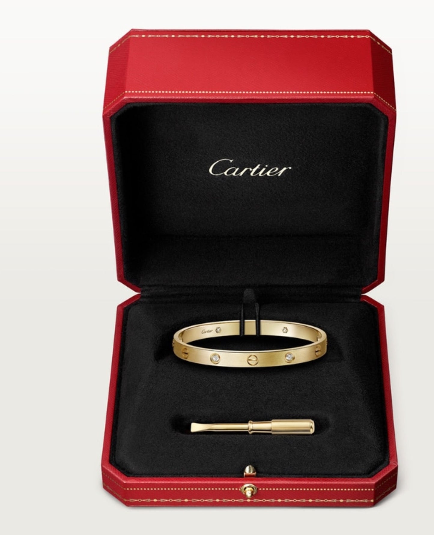 cartier love bracelet, classic model, brushed, 4 diamonds_1