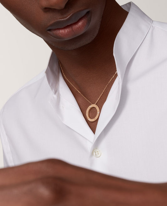 cartier love rose gold necklace, 3 diamonds_1