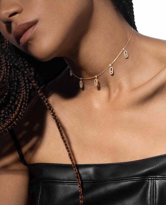 messika move uno pavé uno drop yellow gold necklace_1