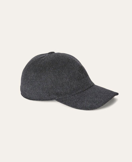 loro piana baseball cap cashmere grey/black melange_1