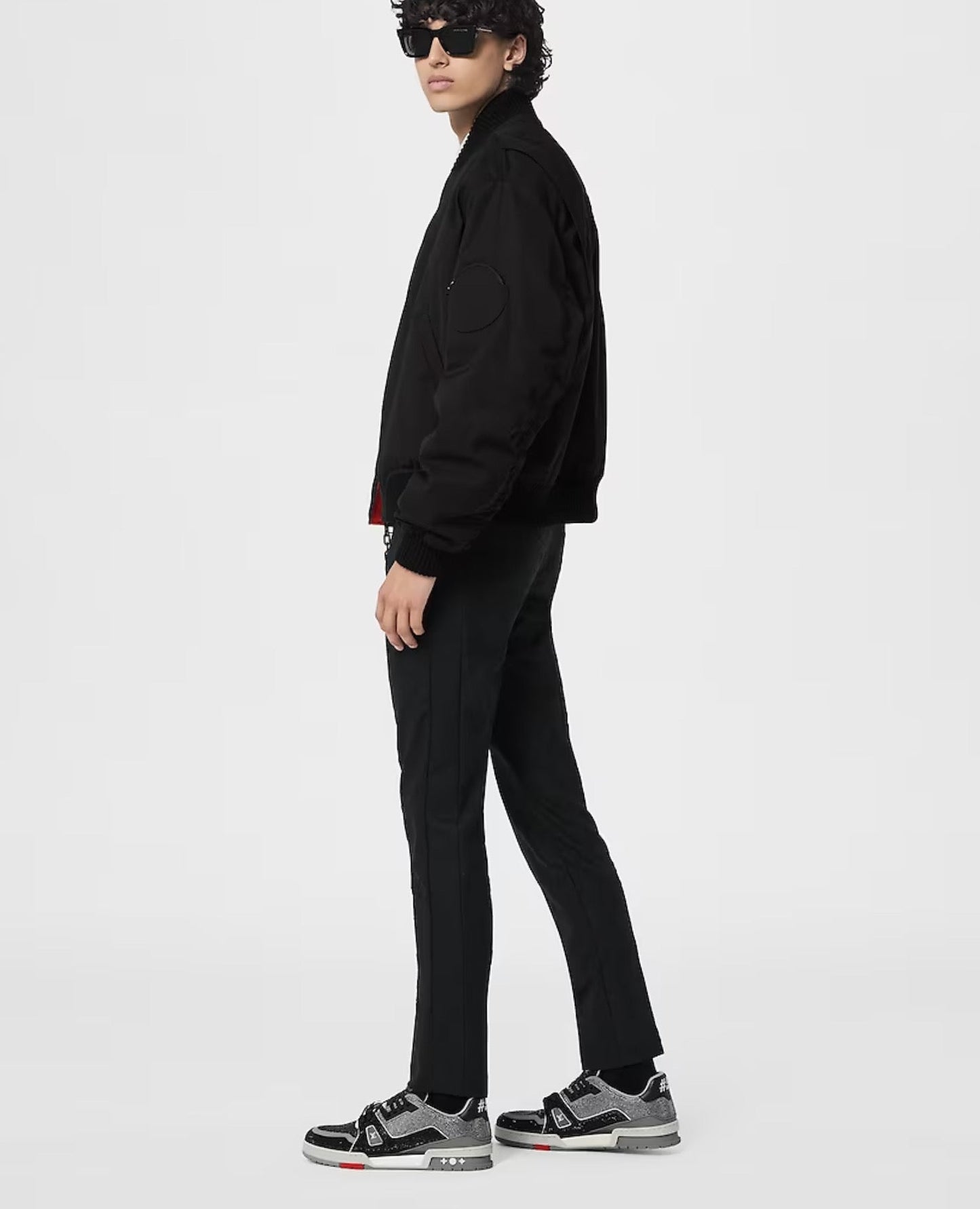 louis vuitton trainer sneaker black_1