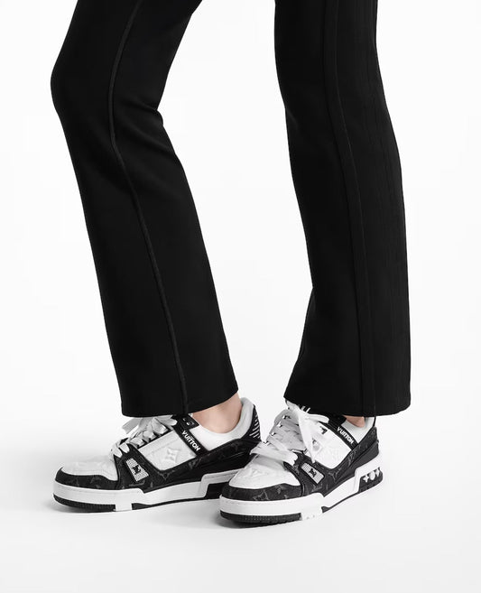 louis vuitton trainer sneaker ‘black white’_1