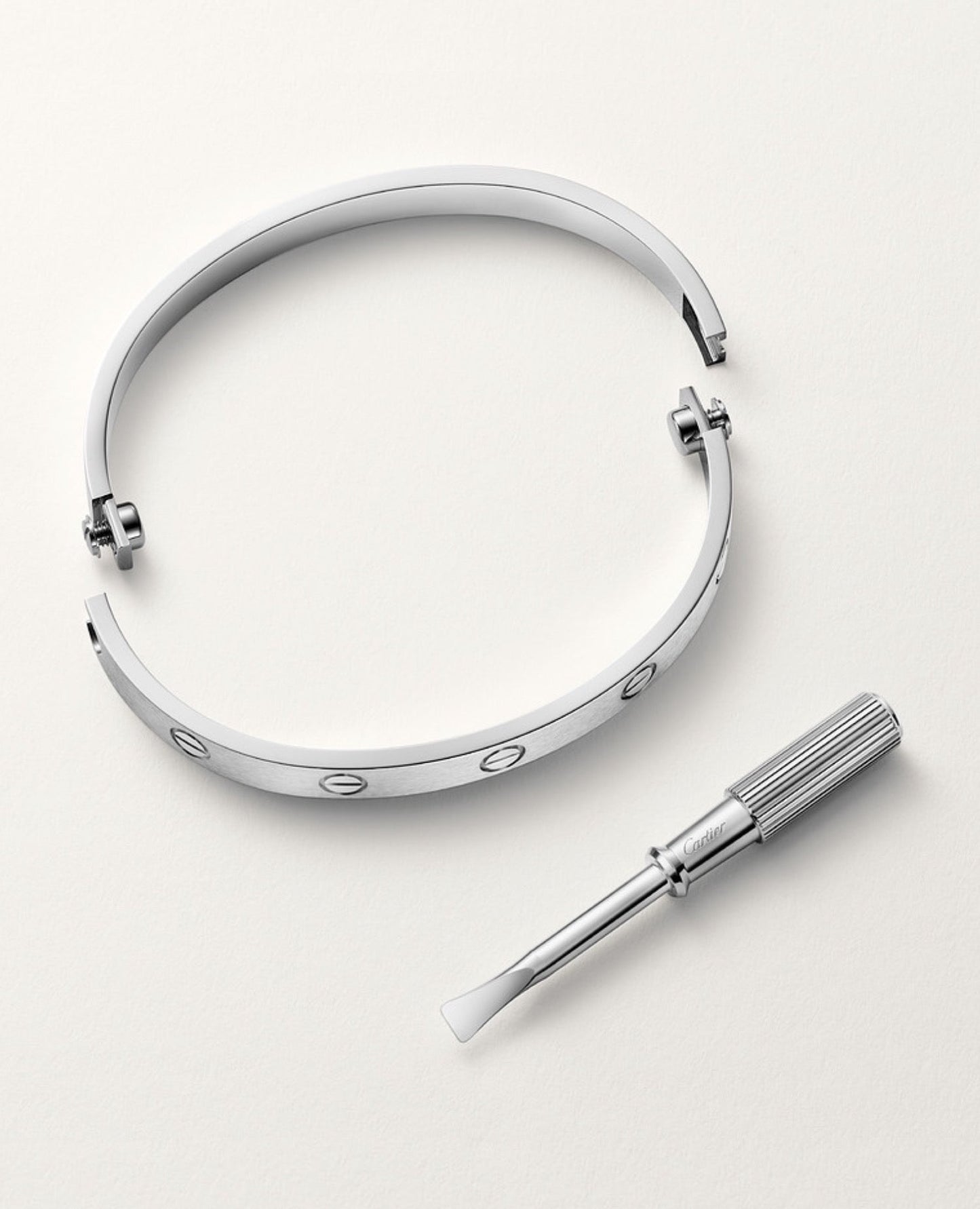 cartier love bracelet, classic model, brushed_1