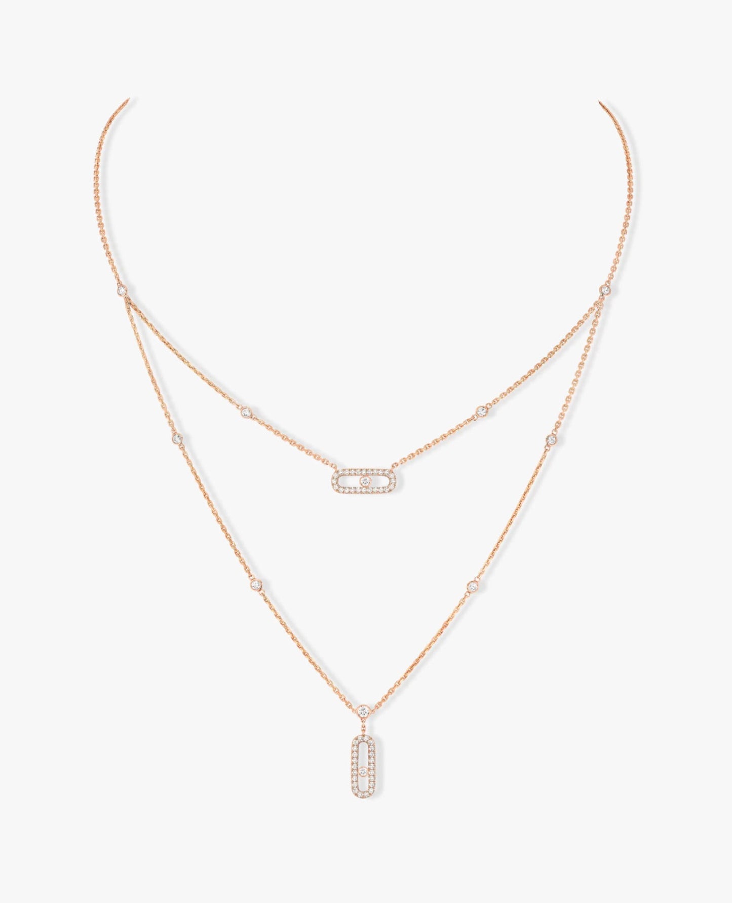 messika move uno 2 rows pavé necklace_1
