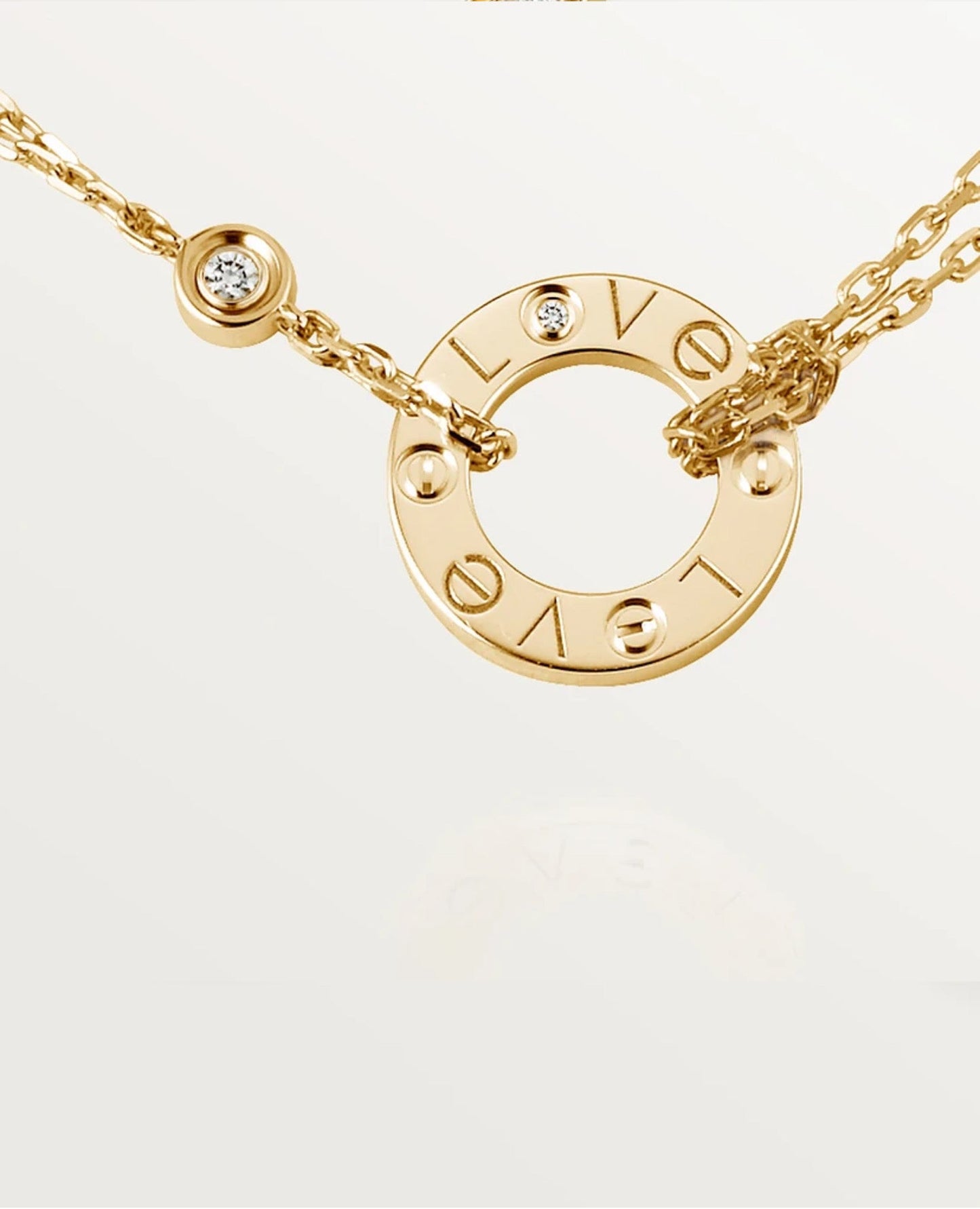 cartier love necklace, 2 diamonds gold_1