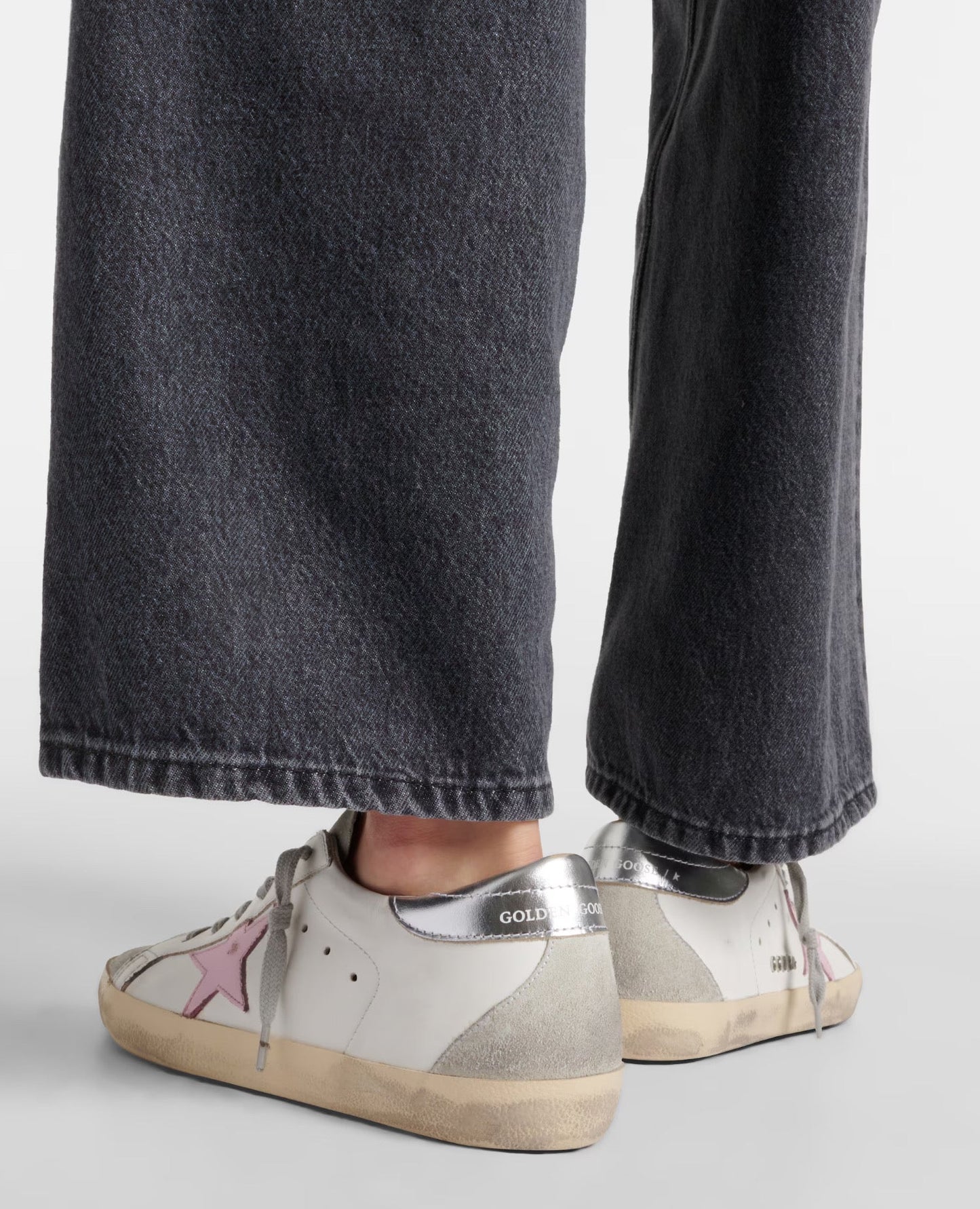 golden goose super-star with pink star and sliver heel tab_1