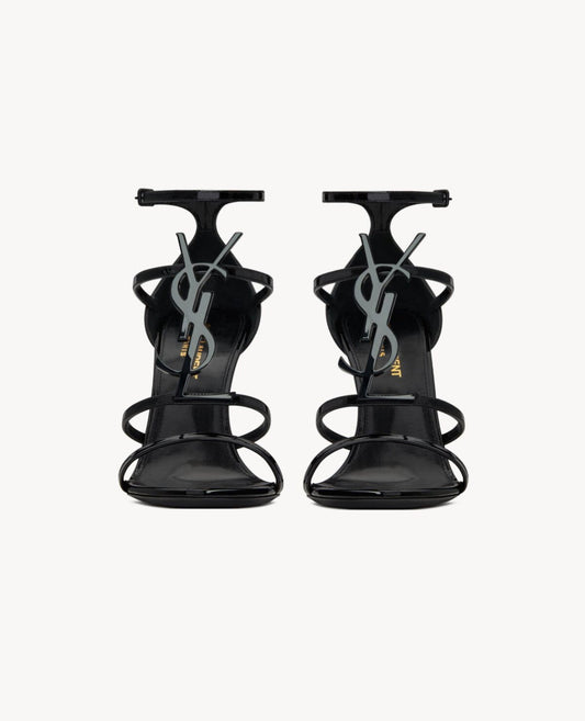 saint laurent cassandra sandals in patent leather_2