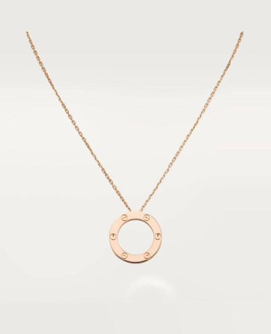 cartier love necklace rose gold_2