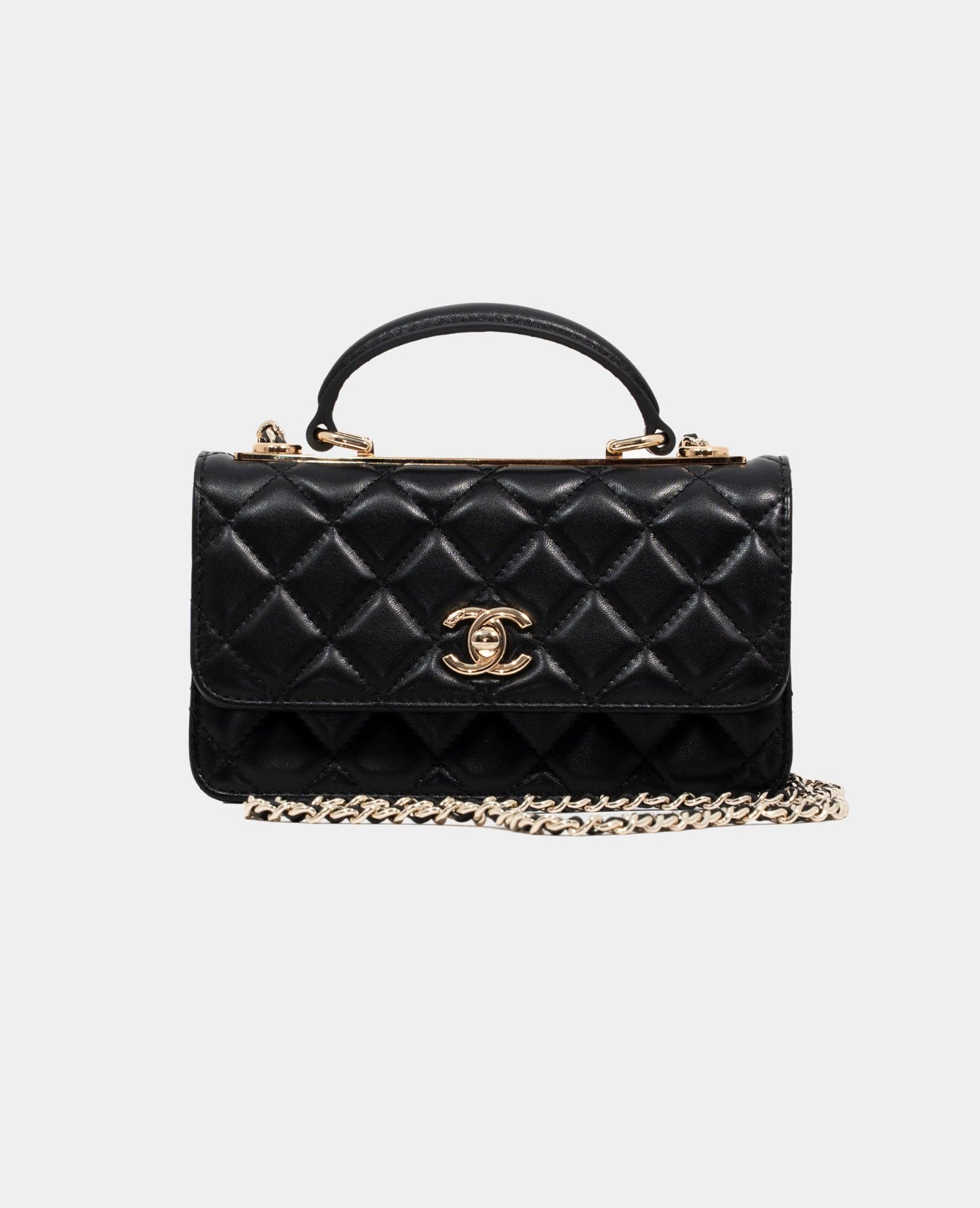 coco cc dual handle clutch with chain black_1