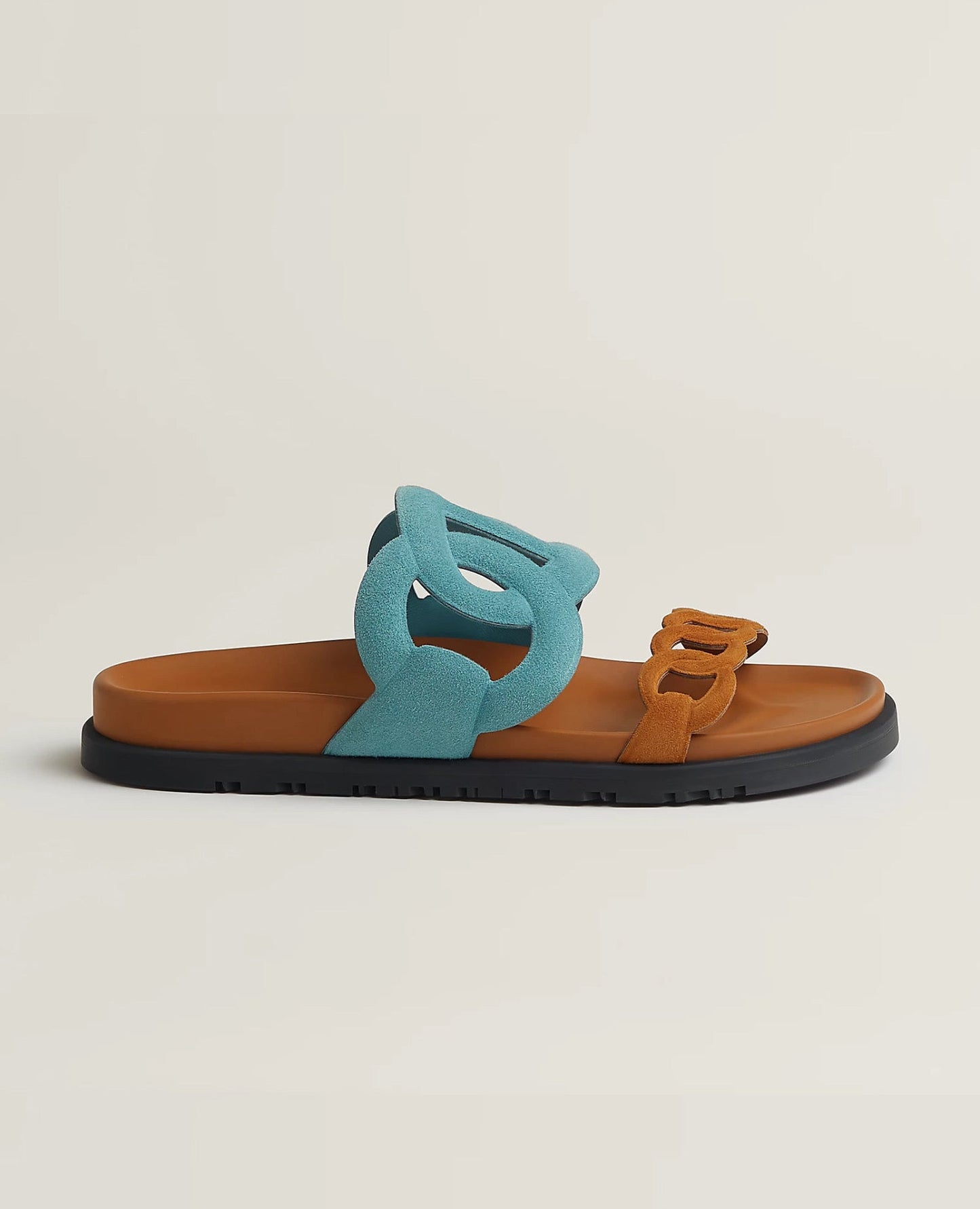 hermès extra sandal bleu minéral / naturel_1