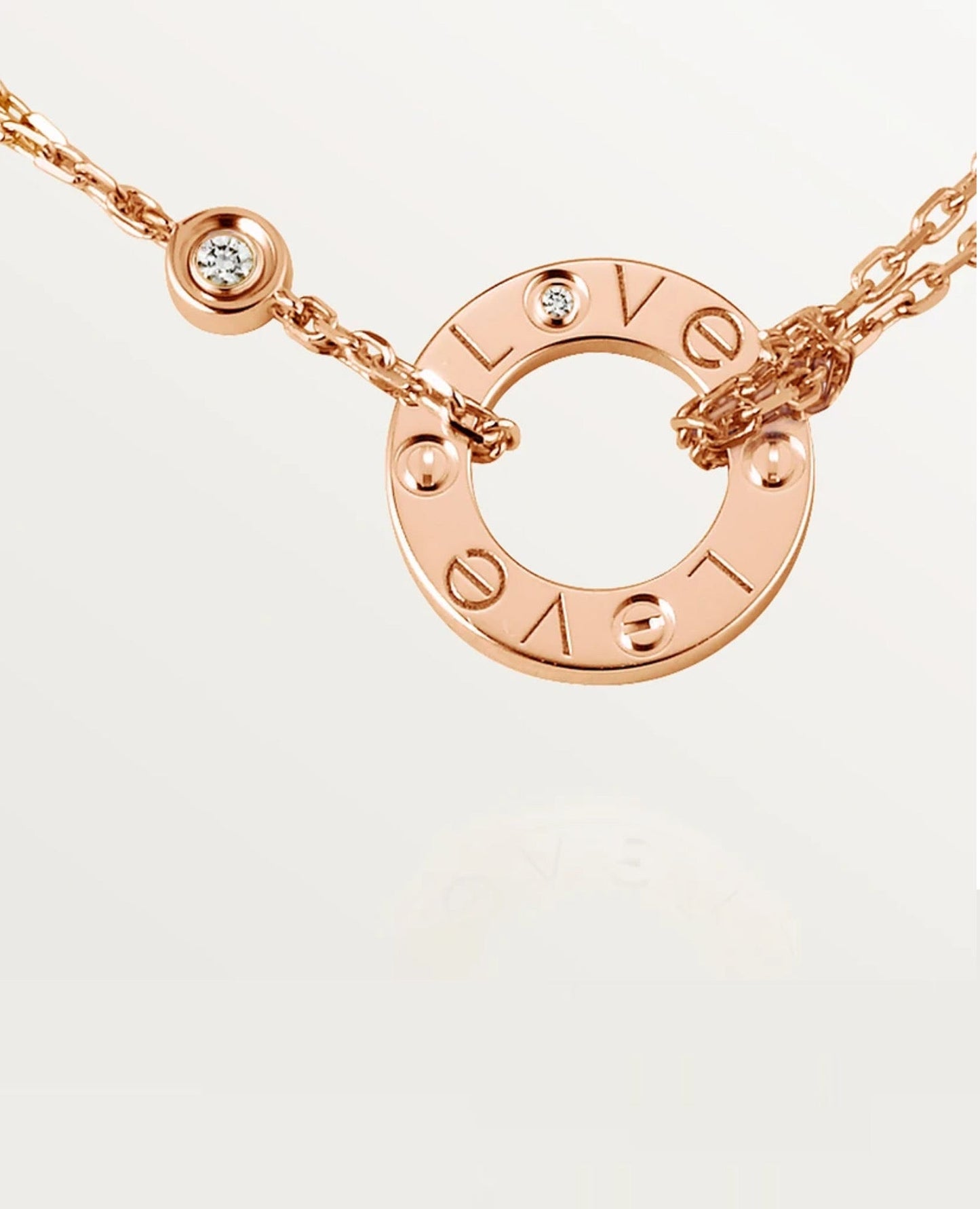 cartier love necklace rose gold_1