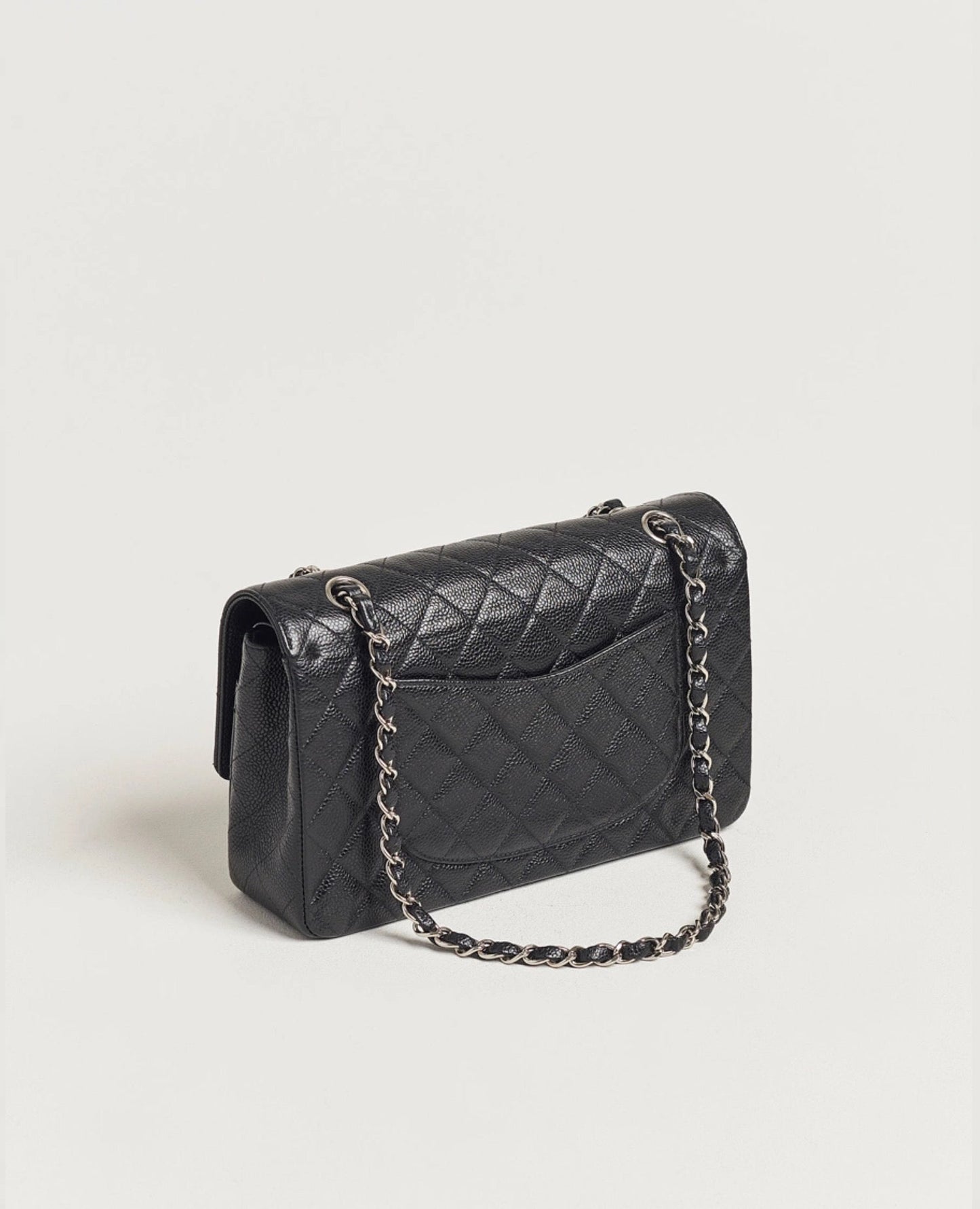 coco medium classic double flap silver hardware_2