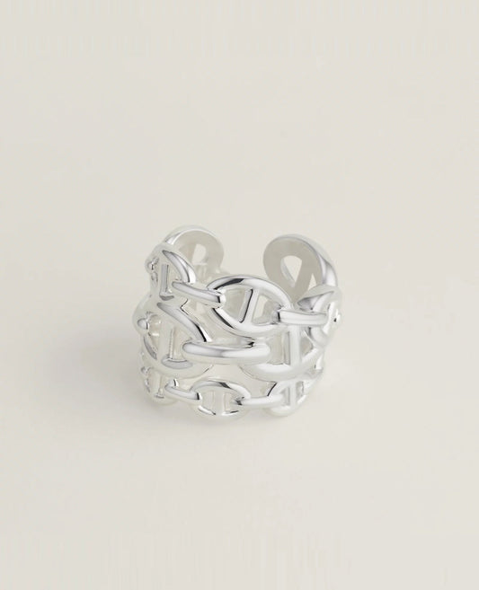 hermès chaine d'ancre enchainee ring, large model_1