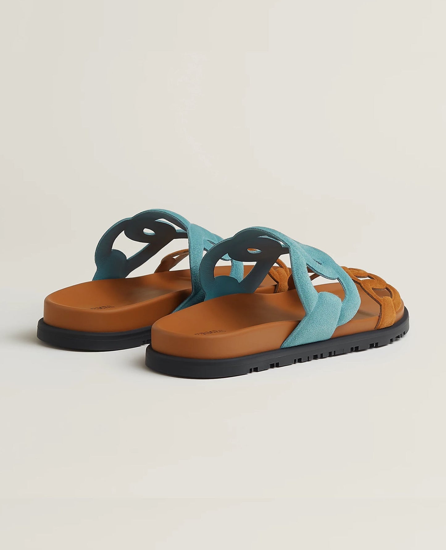hermès extra sandal bleu minéral / naturel_1