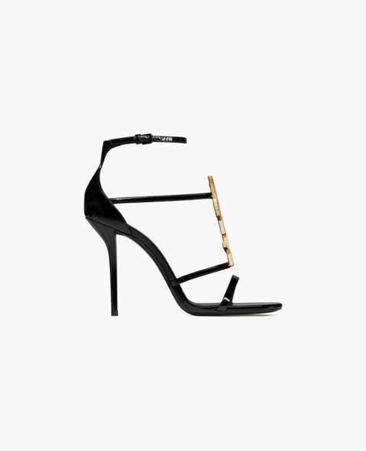 saint laurent cassandra sandals in patent leather_1
