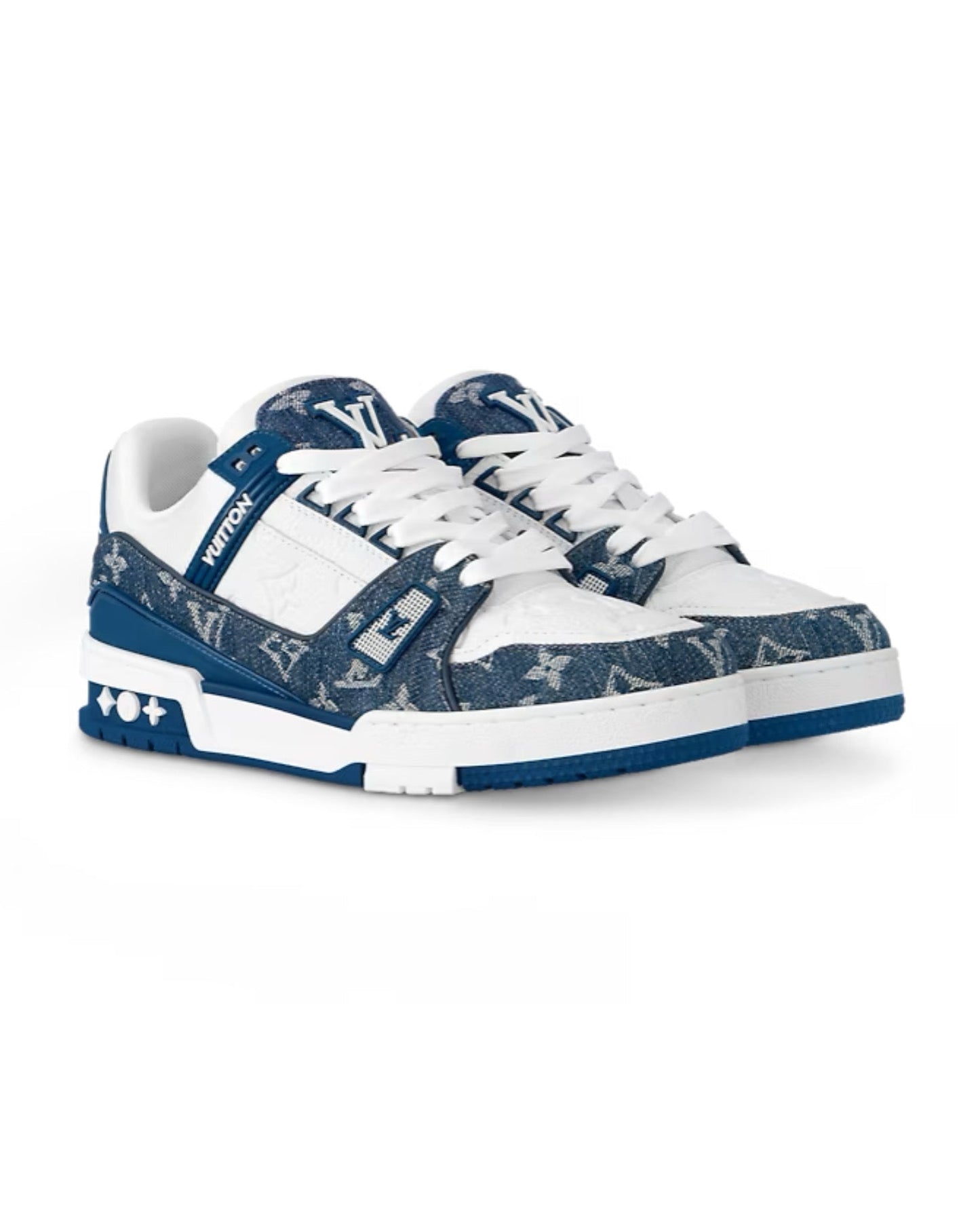 louis vuitton trainer sneaker ‘blue white’_1