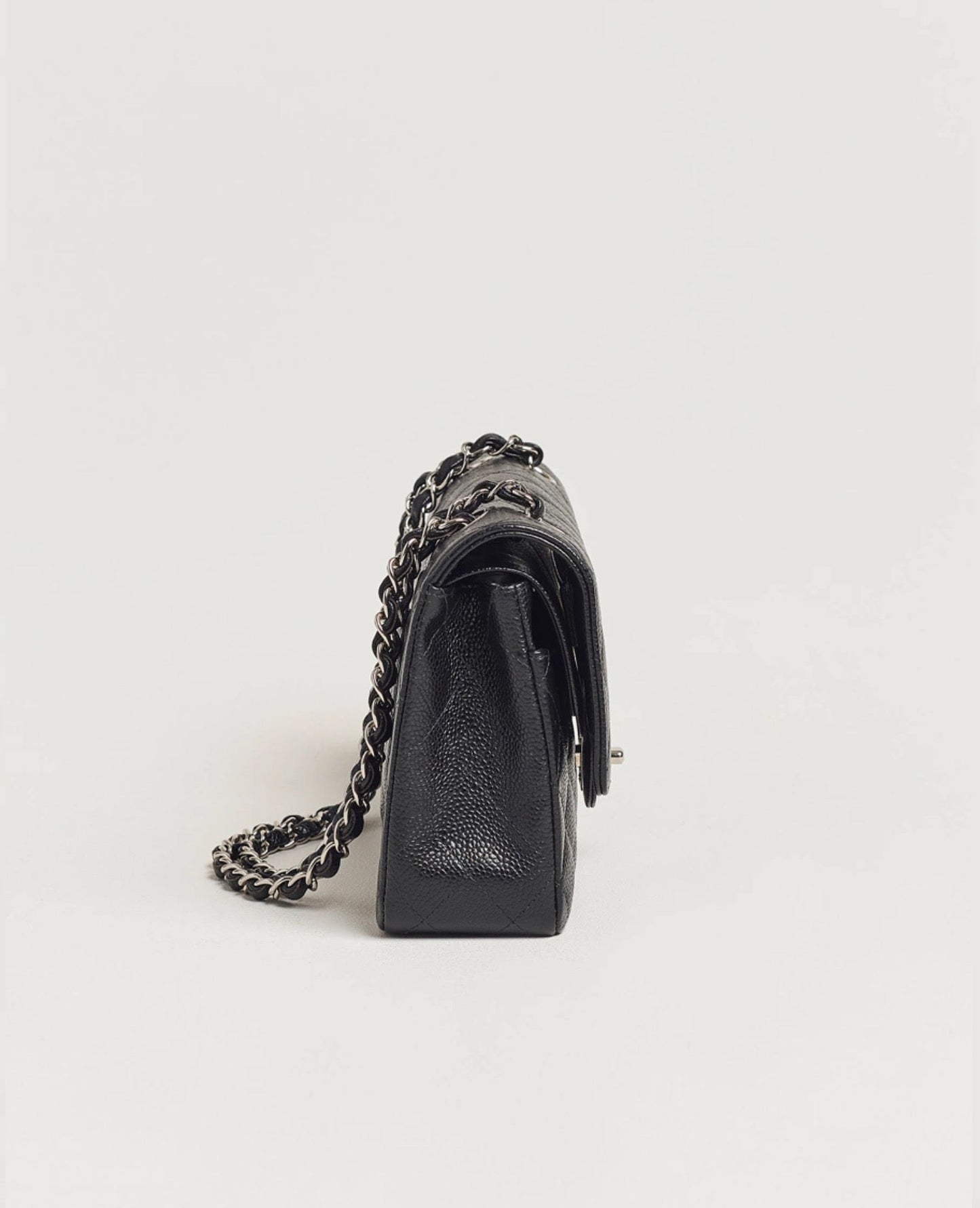 coco medium classic double flap silver hardware_1