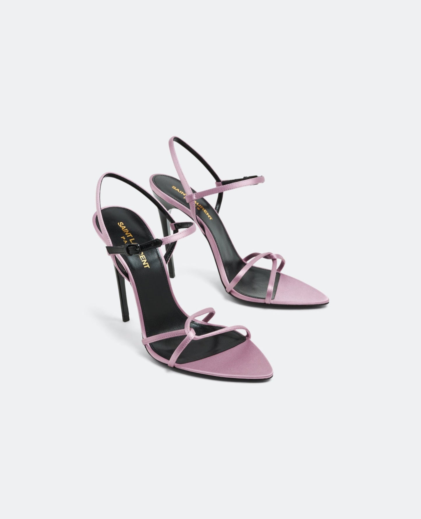 saint laurent clara sandals in silk satin_1
