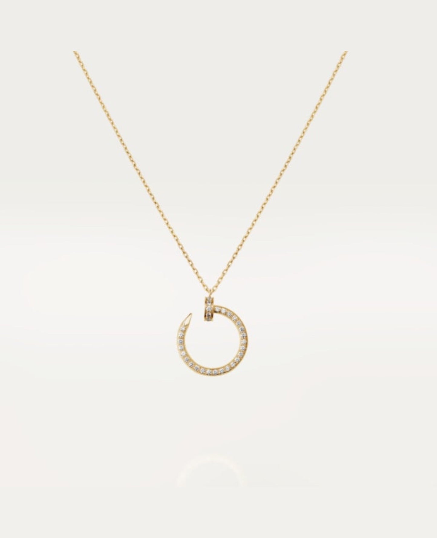 cartier juste yellow gold un clou necklace, diamonds_1