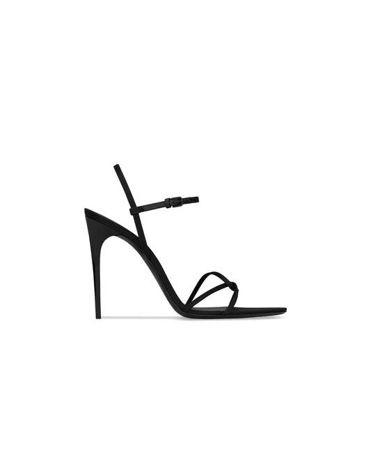 saint laurent clara sandals in crepe satin_1