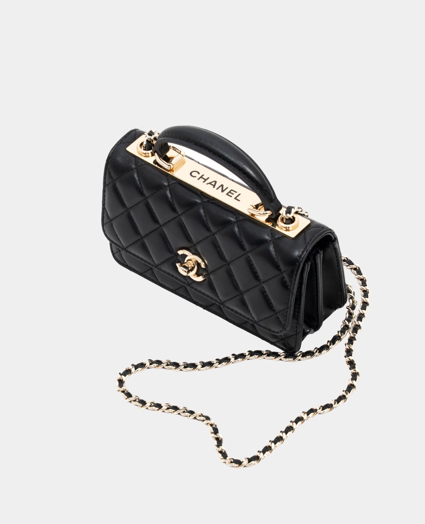 coco cc dual handle clutch with chain black_1