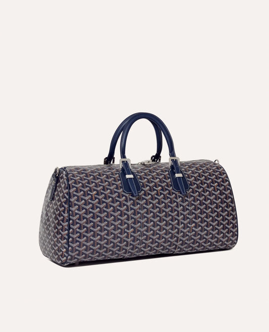goyard boston 45 bag navy blue_1