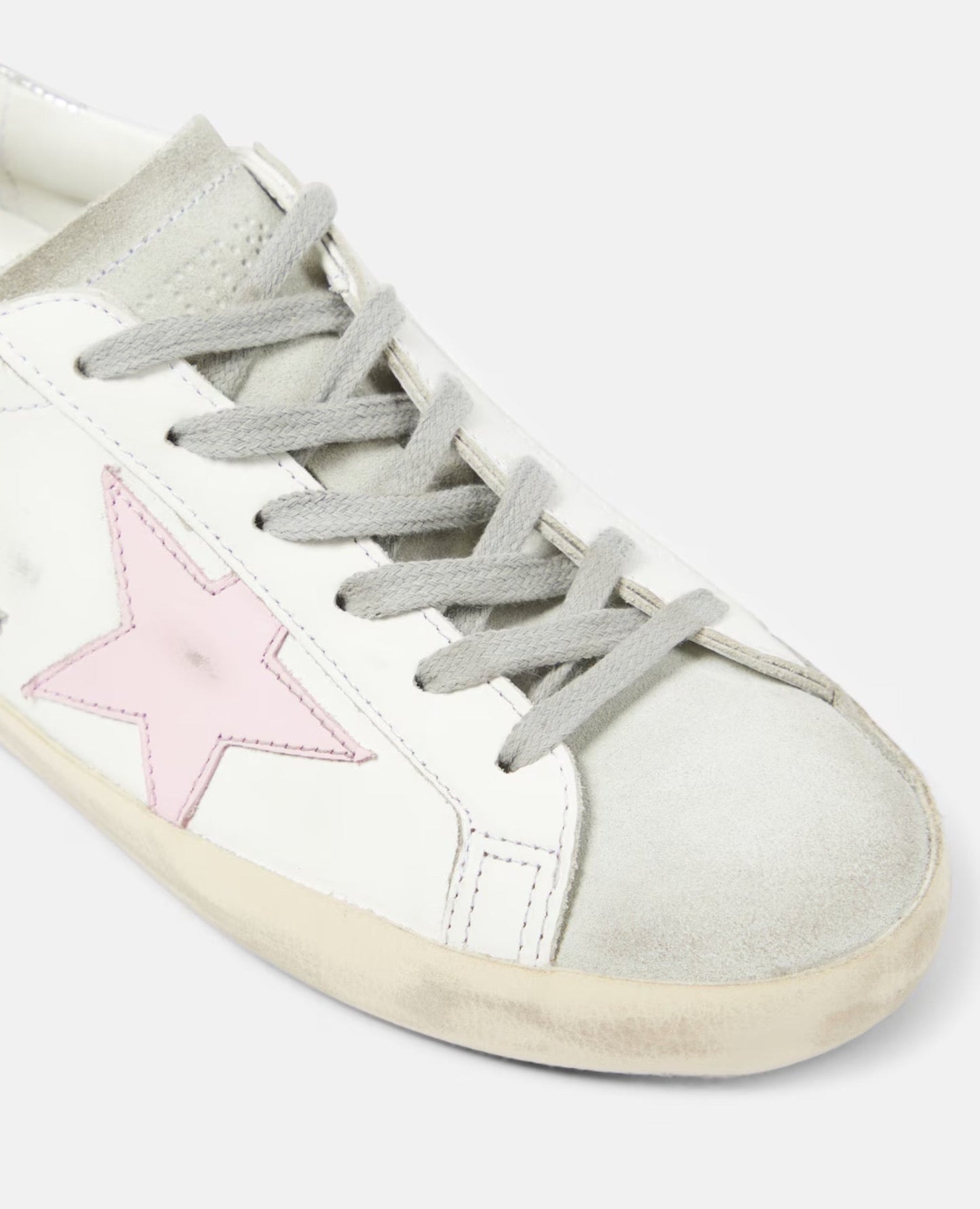 golden goose super-star with pink star and sliver heel tab_1