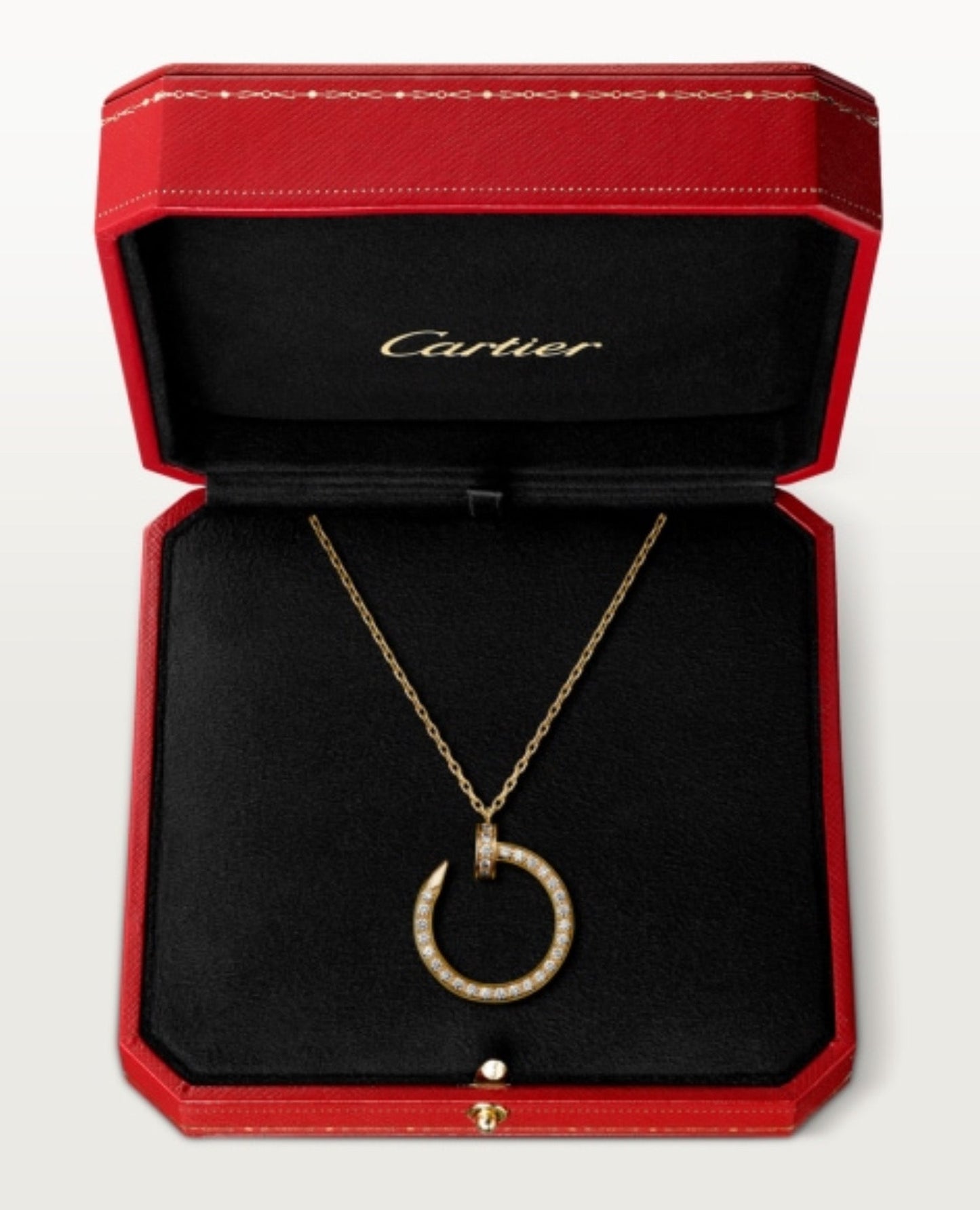 cartier juste yellow gold un clou necklace, diamonds_1