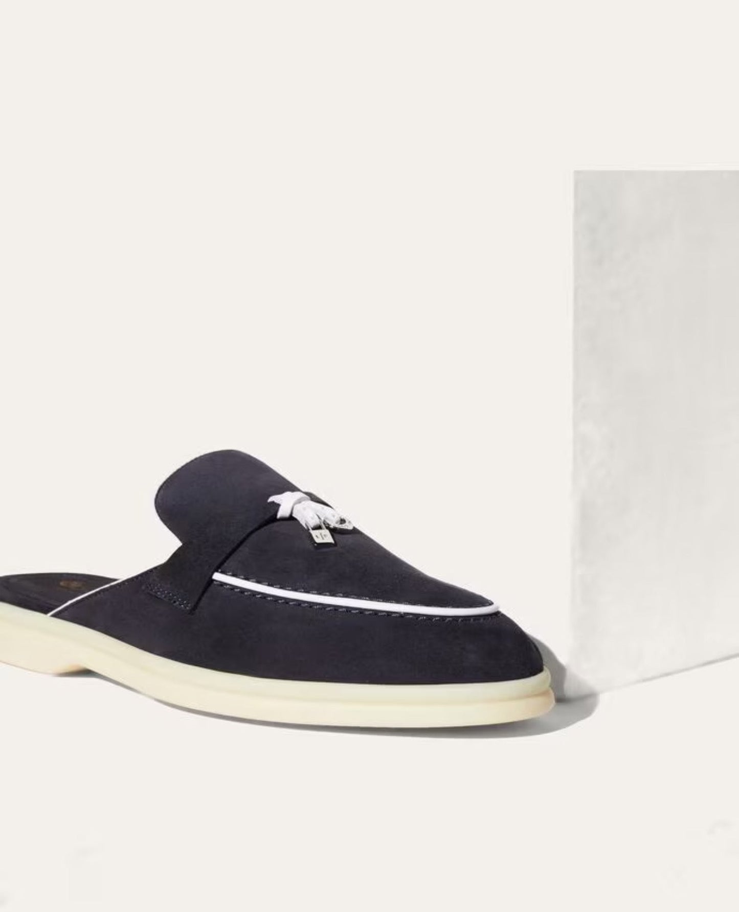 loro piana babouche charms walk loafers navy blue_1