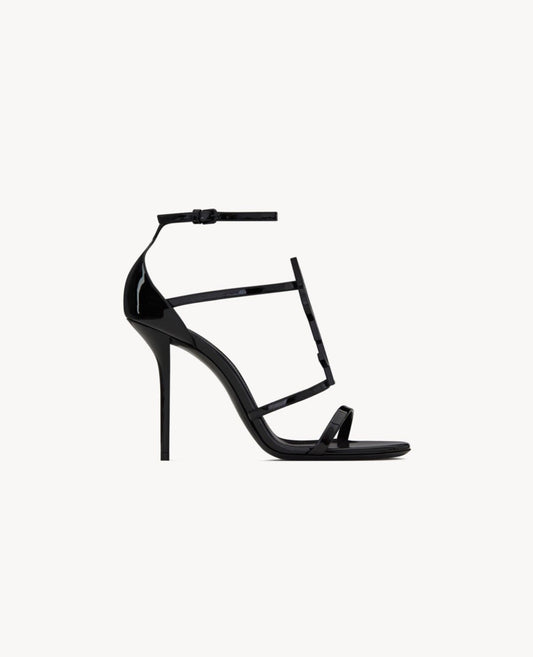 saint laurent cassandra sandals in patent leather_2