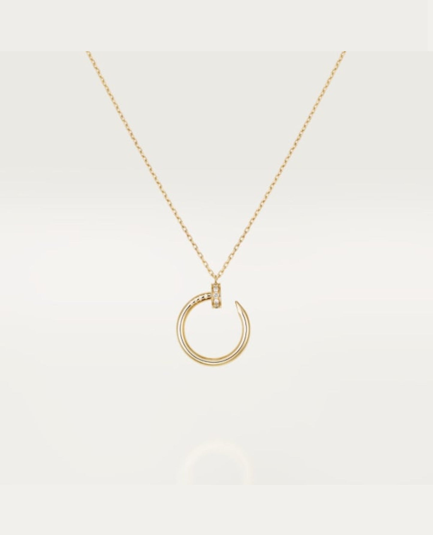 cartier juste yellow gold un clou necklace, diamonds_1