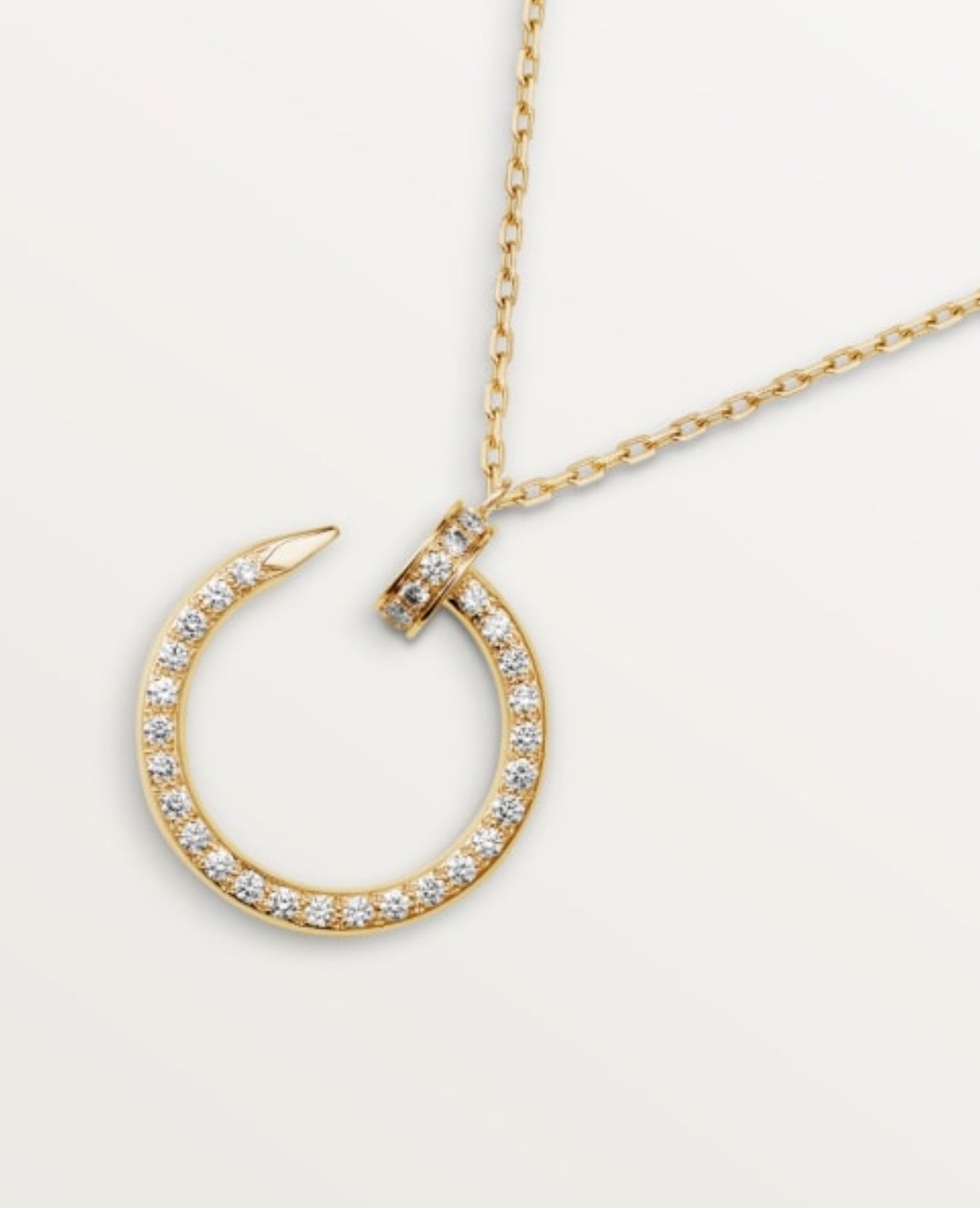 cartier juste yellow gold un clou necklace, diamonds_1
