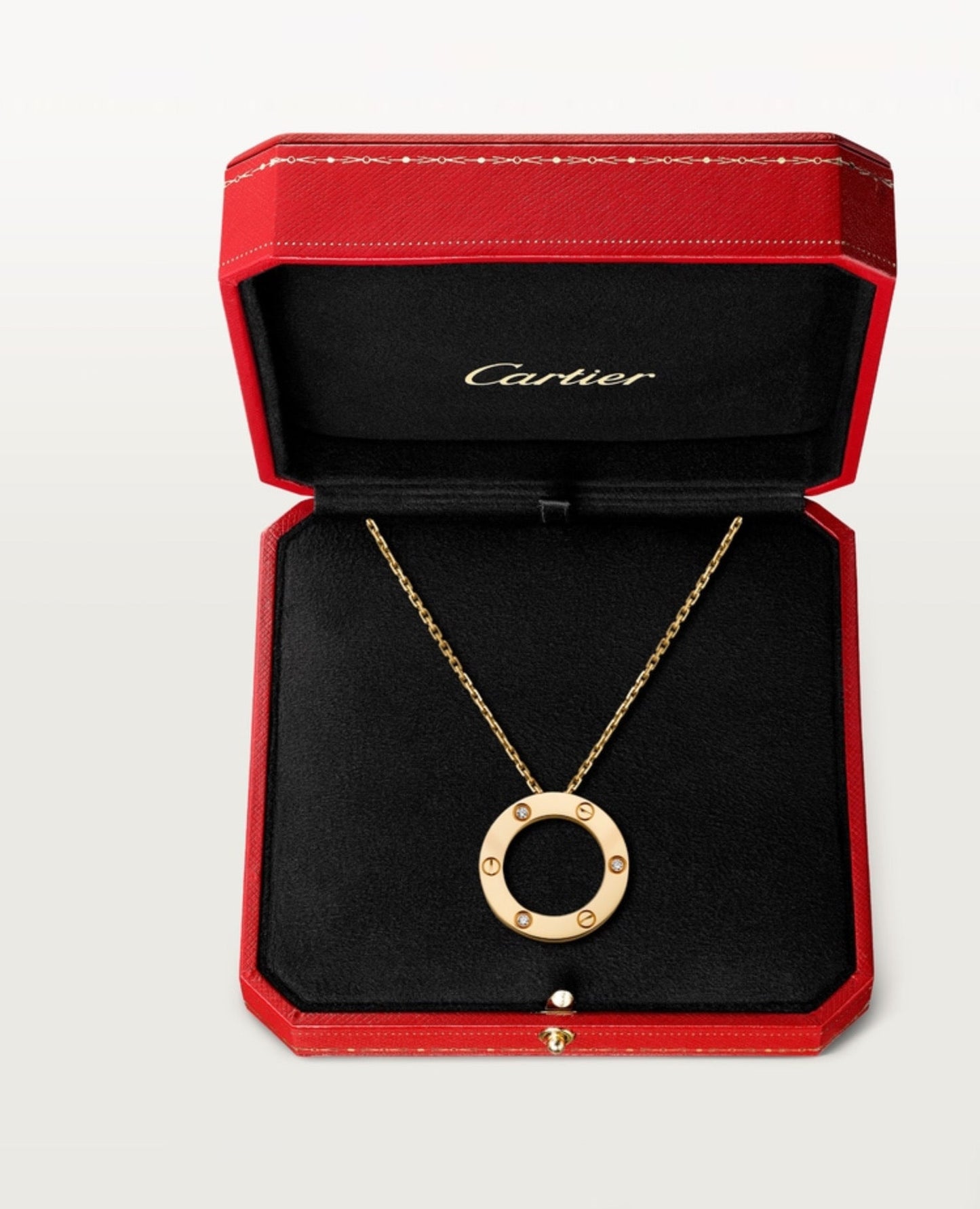 cartier love gold necklace, 3 diamonds_1