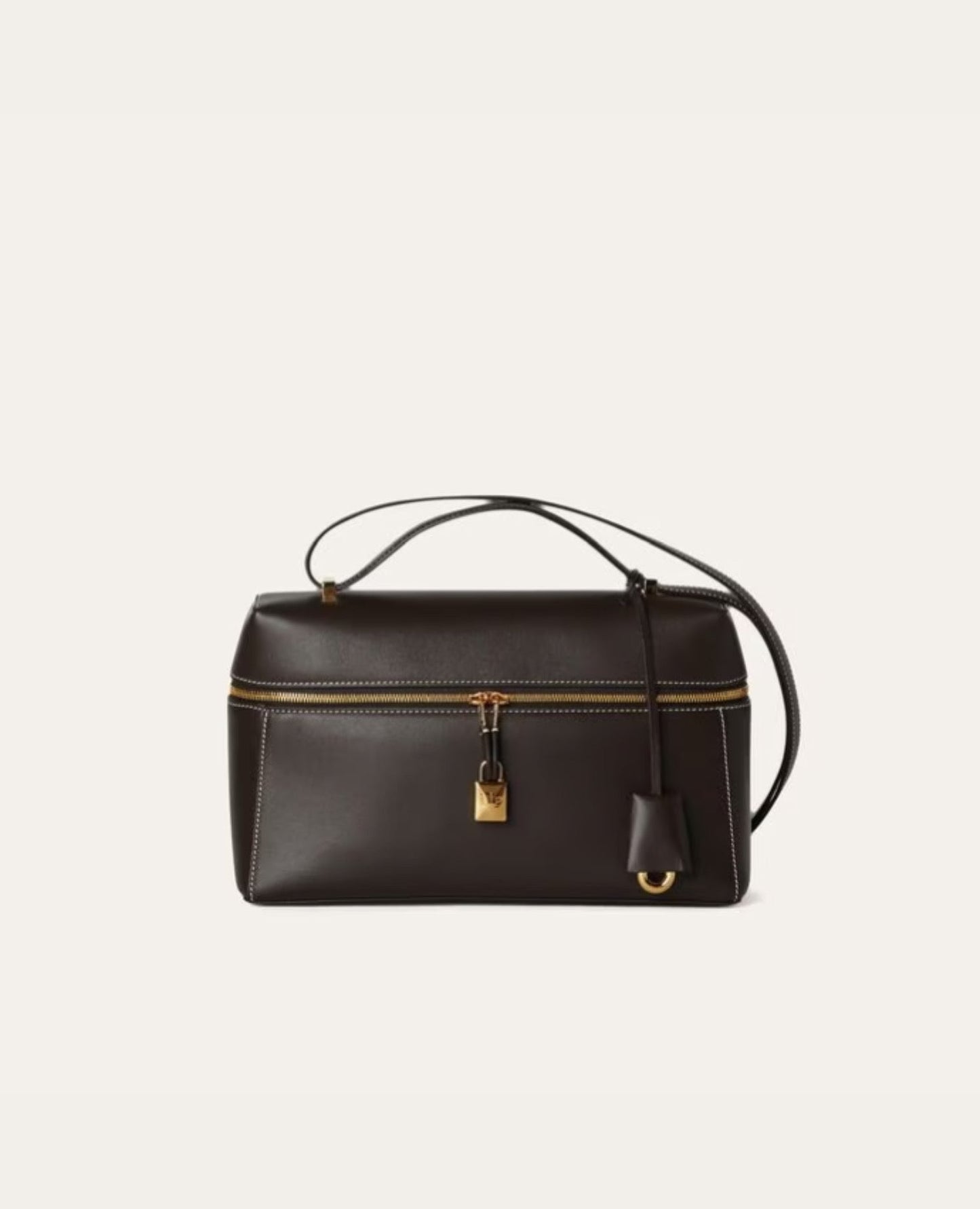 loro piana extra bag l27 dark chocolate licorice_1