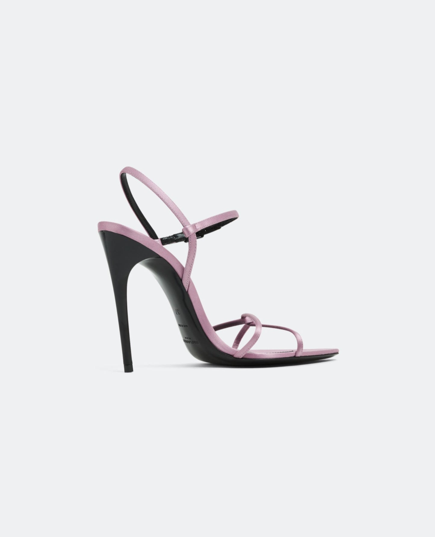 saint laurent clara sandals in silk satin_1