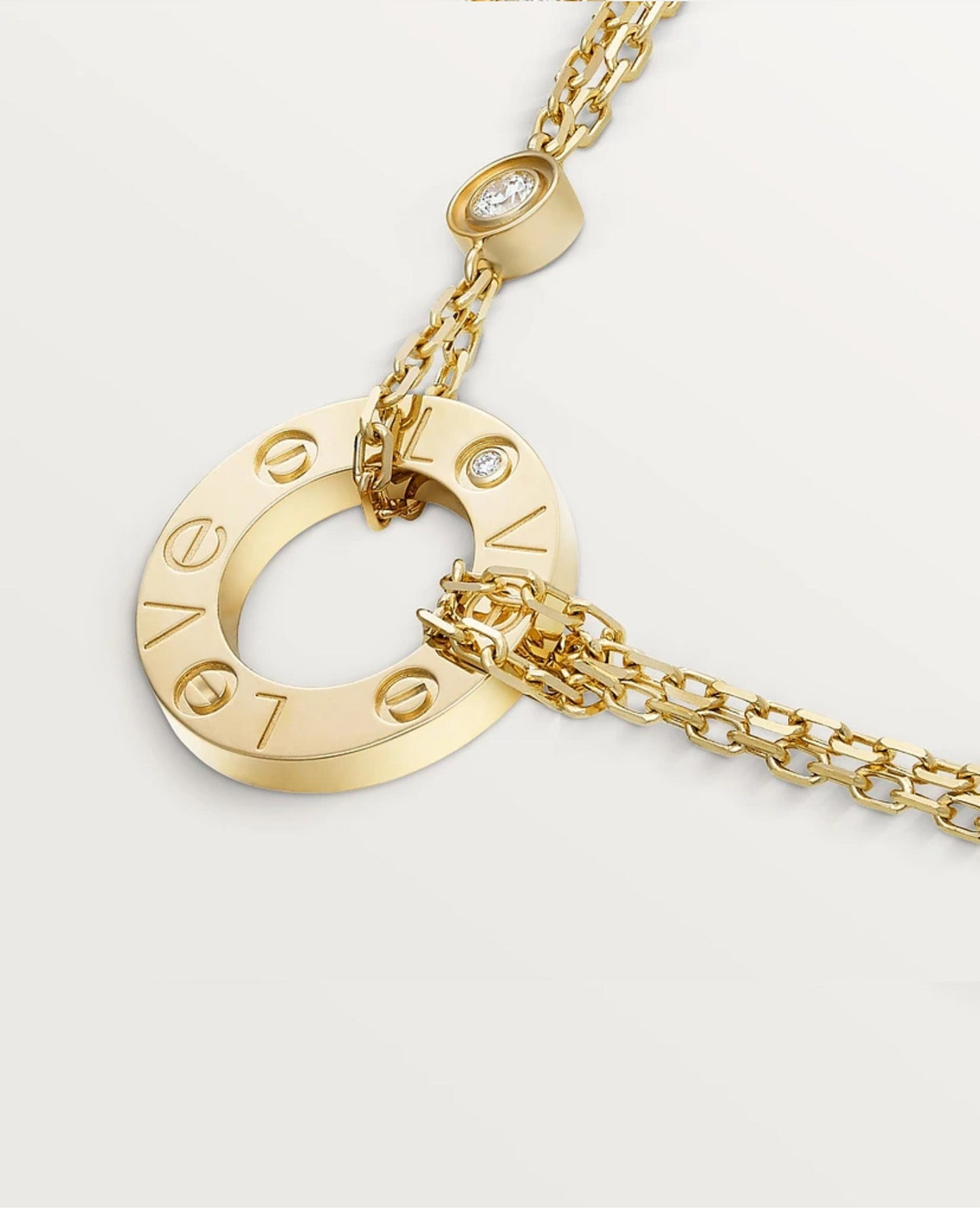 cartier love necklace, 2 diamonds gold_1
