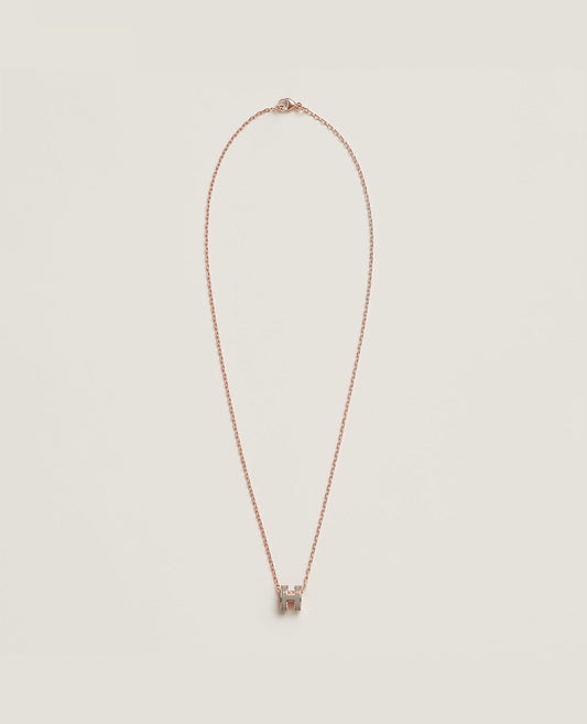 hermès mini pop h pendant rose gold_6